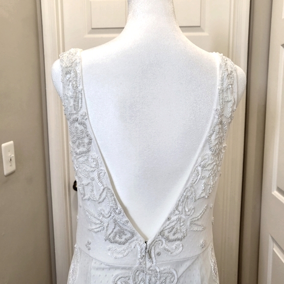 Lulus White Beaded Sequin Mermaid Maxi Dress - Picture 9 of 14